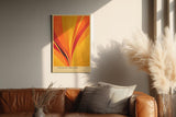 Paul Sinus Wandbild in 40x60cm Veins of the Sun – Abstrakte Komposition aus strahlendem Gelb, Orange und Rot in dynamischer Linienführung