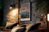 Paul Sinus Kunstdruck 40x60cm Dolomiten bei Sonnenuntergang – dramatische Wolken über italienischem Bergpanorama