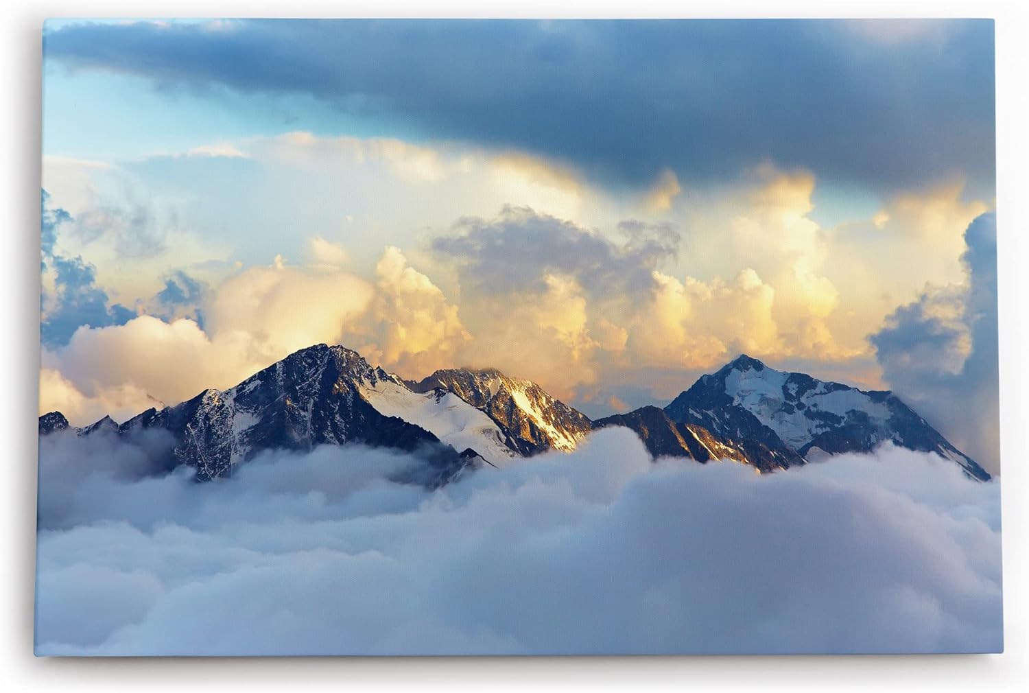 Paul Sinus Wandbild 120x80cm Himalaya Gebirge Schneegipfel über den Wolken