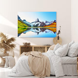 Paul Sinus Wandbild 120x80cm Bachalpsee Schweiz Alpensee See Landschaft Berggipfel