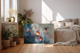 Sinus Art Wandbild 120x80cm Die rot-orange gefärbten Schmetterlinge strahlen Leichtigkeit, Freiheit und Lebendigkeit aus