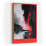 Paul Sinus Wandbild in 40x60cm Red Ascent – Abstraktes Kunstwerk mit intensivem Rot zwischen Schwarz und Weiß