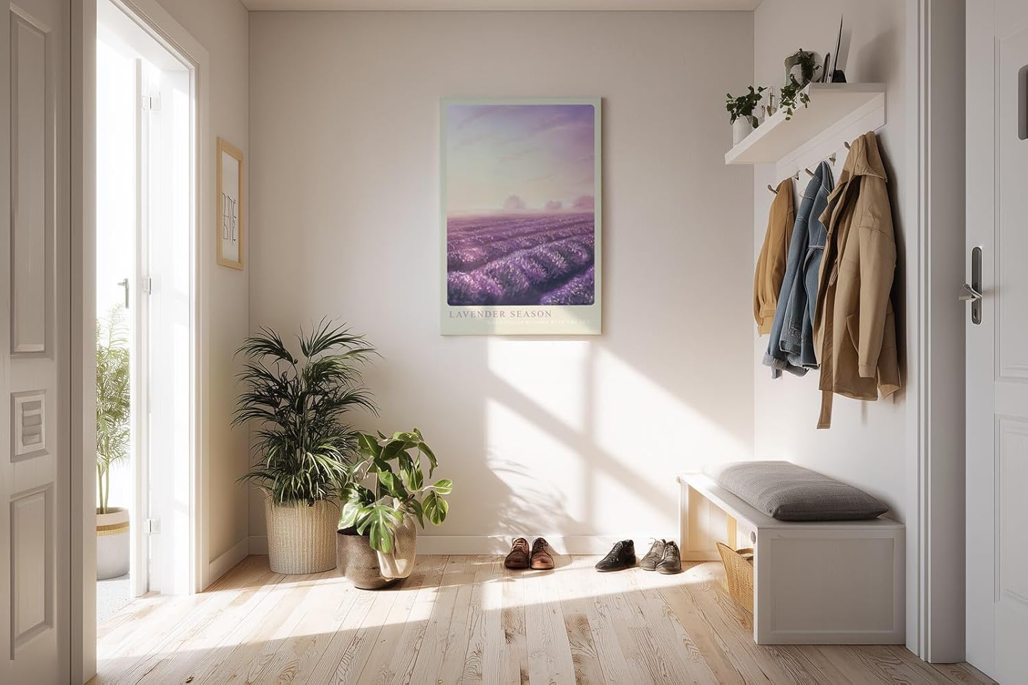 Paul Sinus Kunstdruck 40x60cm Lavender Season Lavendelfeld Sonnenuntergang Provence Violett Naturidylle