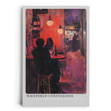Paul Sinus Leinwandbild 40x60cm – Ausdrucksvolle Bar-Szene mit impressionistischer, romantischer Atmosphäre