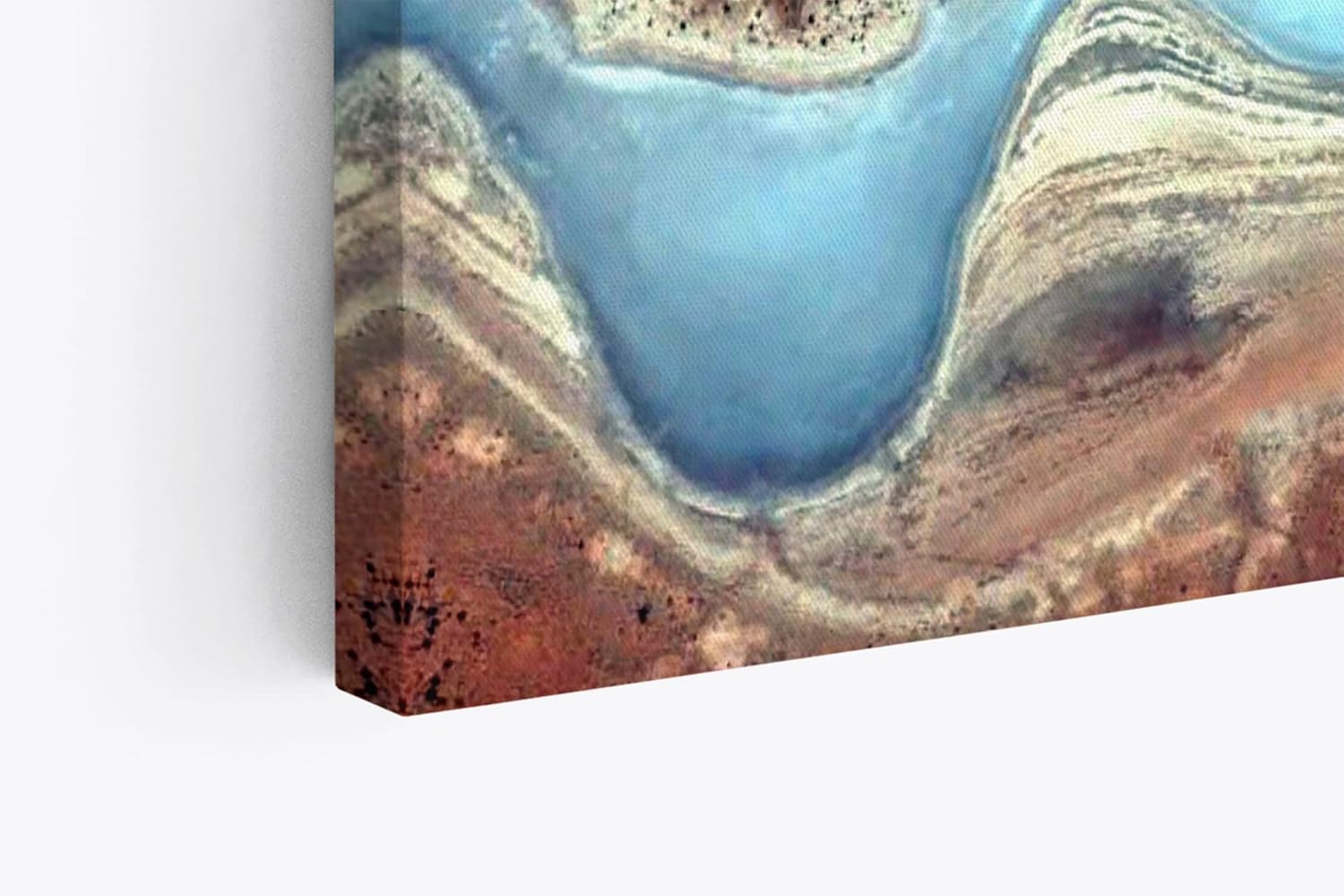 Paul Sinus Wandbild 120x80cm Luftaufnahme Fluss Vogelperspektive Kunstvoll Satellitenfotografie