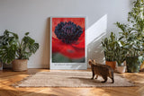 Paul Sinus Kunstdruck 40x60cm Scarlet Heart – Mohnblume in Makroaufnahme mit intensivem Rot und schwarzem Zentrum
