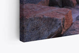 Paul Sinus Wandbild 120x80cm Küste Meer Horizont Rosa Himmel Abendröte Ozean