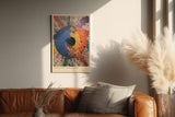 Paul Sinus Wandbild in 40x60cm Spotlight Collision Abstrakte Farbexplosion mit zentralem Fokus