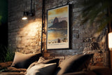 Paul Sinus Kunstdruck 40x60cm Rio de Janeiro Brasilien Sonnenuntergang Meer Stadt Berge
