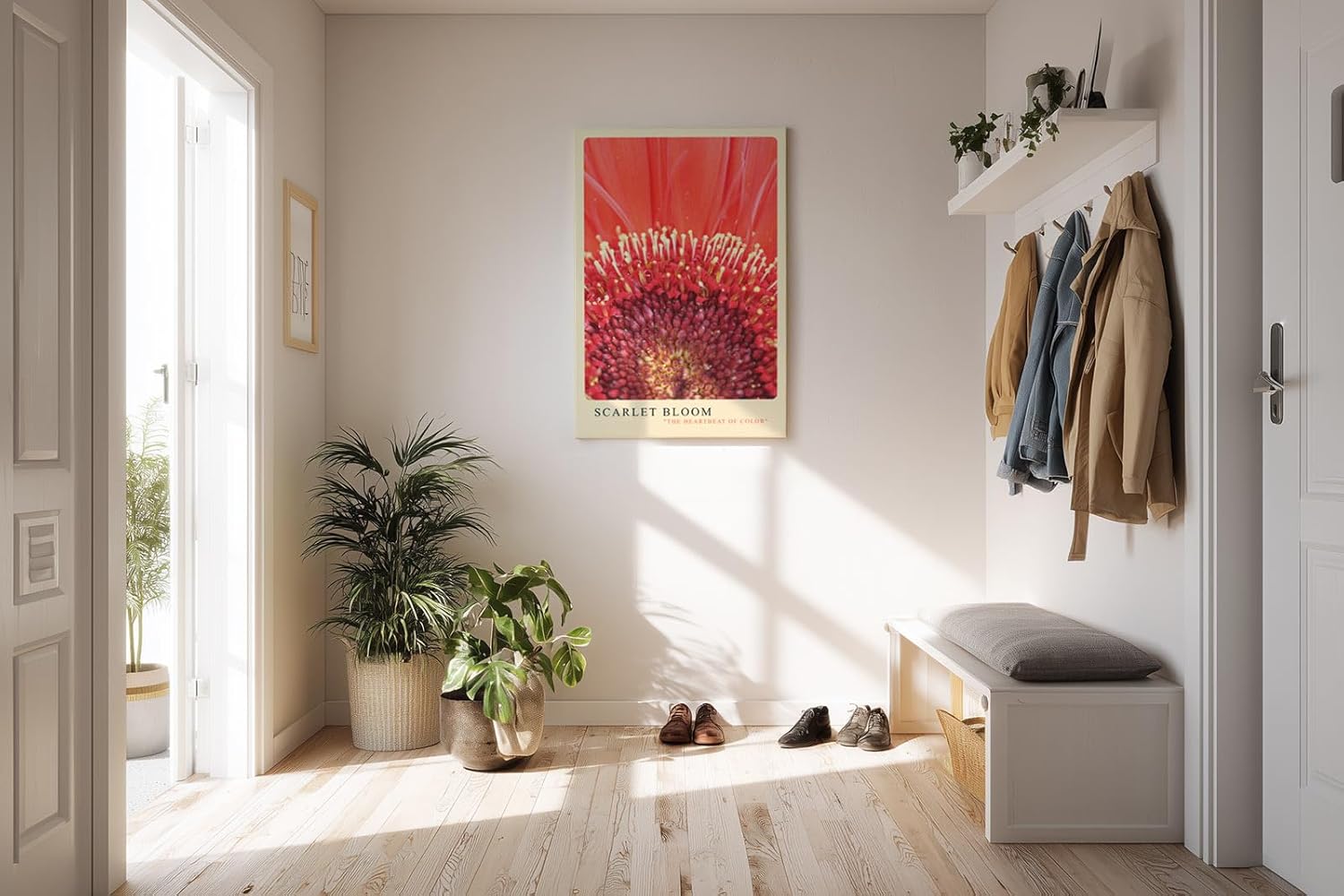 Paul Sinus Kunstdruck 40x60cm Scarlet Bloom – intensive rote Blütenmitte in eindrucksvoller Nahaufnahme