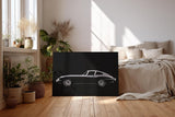 Sinus Art Wandbild 120x80cm Stilvolles Seitenprofil eines Oldtimers im Studio-Look – minimalistisch und ausdrucksstark gehalten