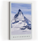 Paul Sinus Kunstdruck 40x60cm Matterhorn – winterliches Bergmassiv mit Schneegipfel und Wolkenstruktur