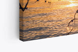 Paul Sinus Wandbild 120x80cm Meer Sonnenuntergang Möwen Horizont Himmel