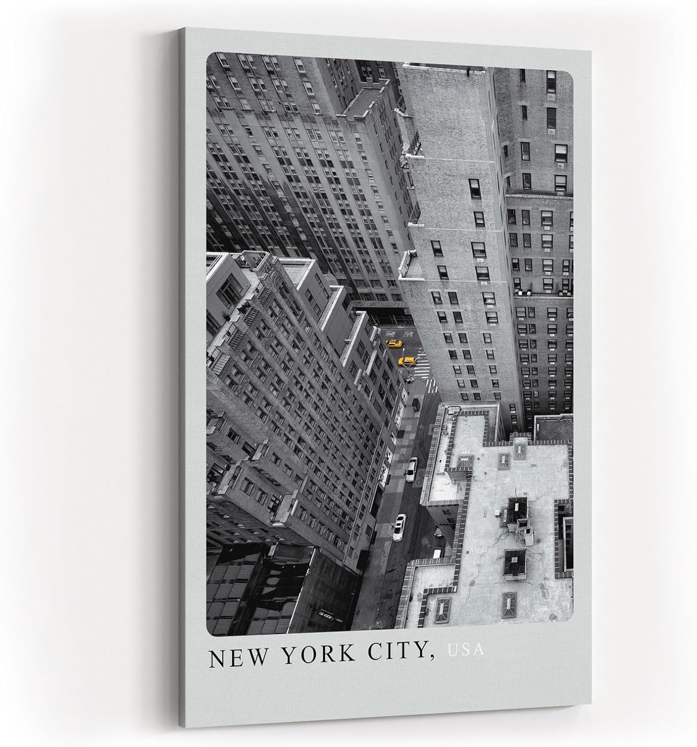 Paul Sinus Kunstdruck 40x60cm New York City mit Hochhäusern und gelben Taxis aus der Vogelperspektive