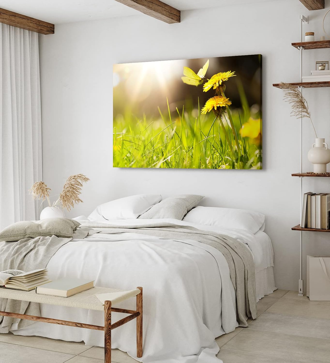 Paul Sinus Wandbild 120x80cm Sommerwiese Löwenzahn Schmetterling Gras Wiese