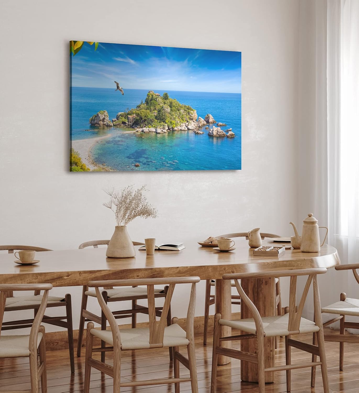 Paul Sinus Wandbild 120x80cm Isola Bella Insel Italien Mittelmeer blauer Himmel Horizont