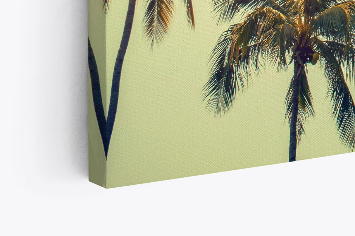 Wandbild 120x80cm Südseeparadies Palmen Sonne Sommer Grün