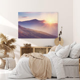 Paul Sinus Wandbild 120x80cm Berge Sonnenstrahl Berglandschaft Sonnenuntergang Gebirge