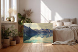Sinus Art Wandbild 120x80cm Ruhiger Bergsee mit klarer Spiegelung und weiter Gebirgskulisse – beruhigend und inspirierend