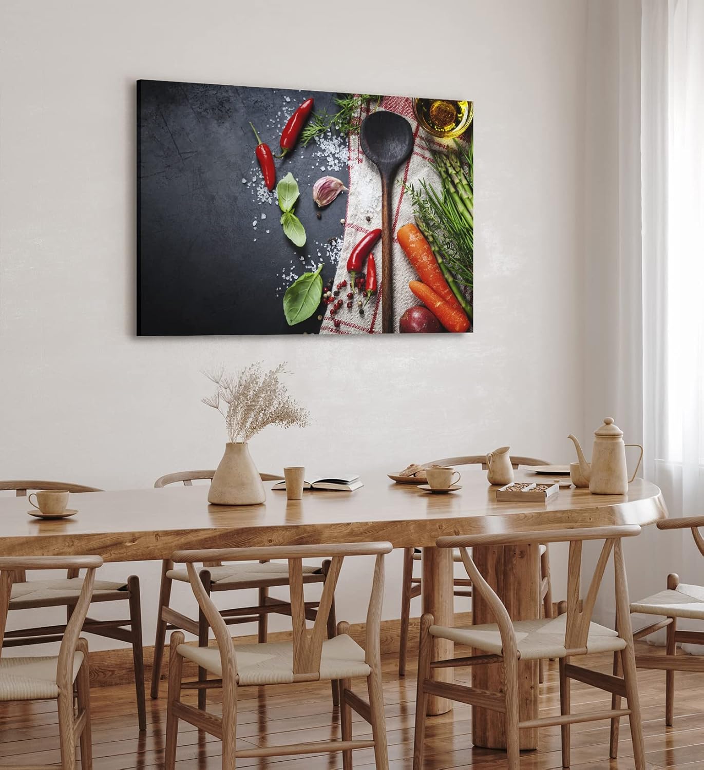 Paul Sinus Wandbild 120x80cm Gewürze Holzlöffel Küche Essen Kochen Obst
