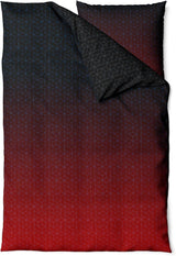 Sinus Art Bettwäsche 135x200 cm + 80x80 cm – Wende-Design mit 3D-Würfelmuster in Braun-Schwarz und Nachtblau – Mikrofaser – atmungsaktiv & pflegeleicht