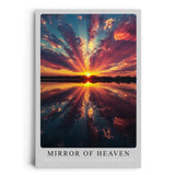 Paul Sinus Leinwandbild 60x90cm Mirror of Heaven strahlender Sonnenuntergang himmlische Reflexion spektakuläres Lichtspiel Naturwunder