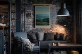 Paul Sinus Wandbild in 40x60cm The Sleeping Hills – sanfte Hügellandschaft in harmonischen Grüntönen für ruhige und stilvolle Raumgestaltung