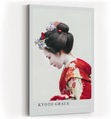 Paul Sinus Kunstdruck 40x60cm Kyoto Grace Geisha Japan Tradition Kultur Porträt Blumen Kimono