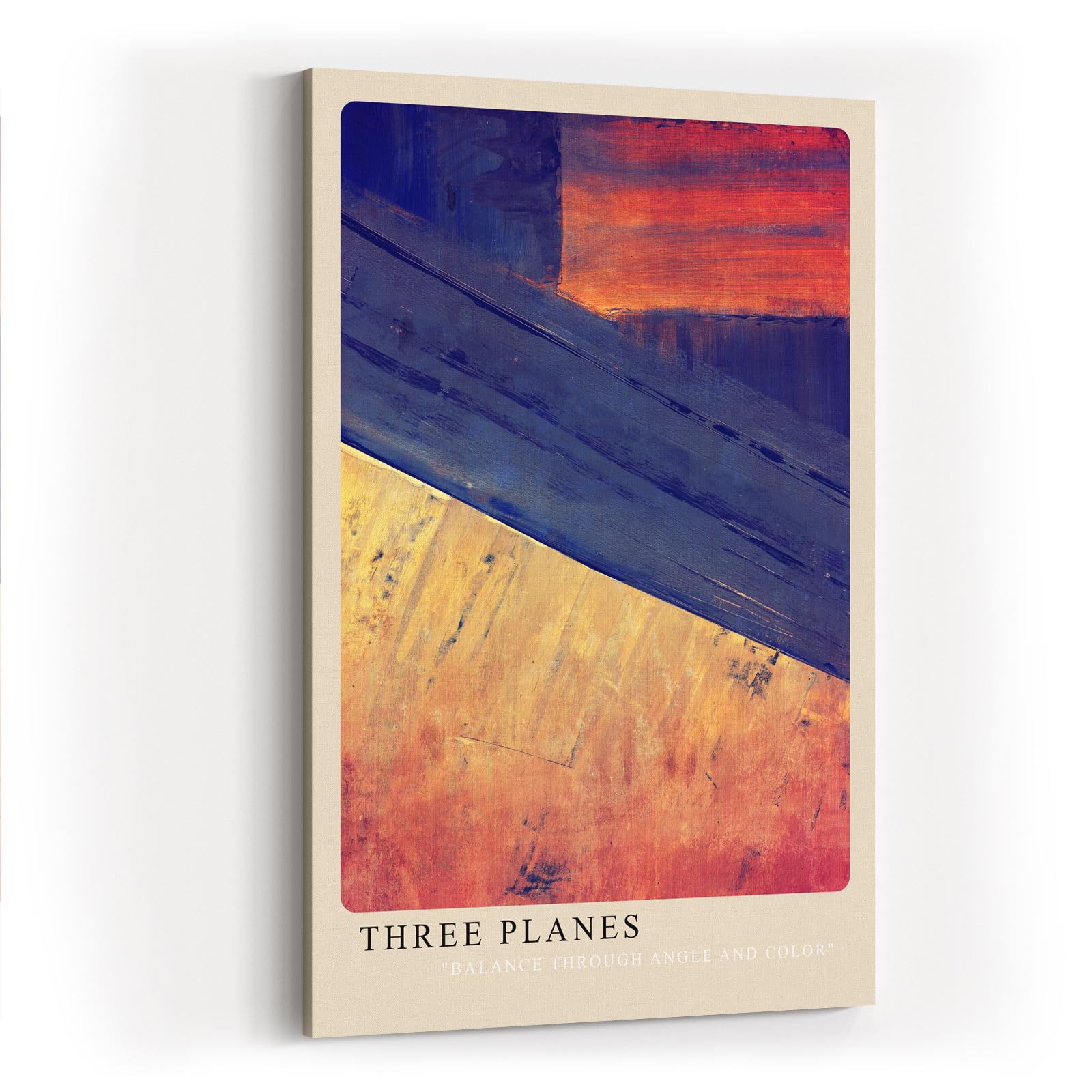 Paul Sinus Kunstdruck 40x60cm Three Planes Flächen Geometrie Abstrakt Farben Balance Winkel
