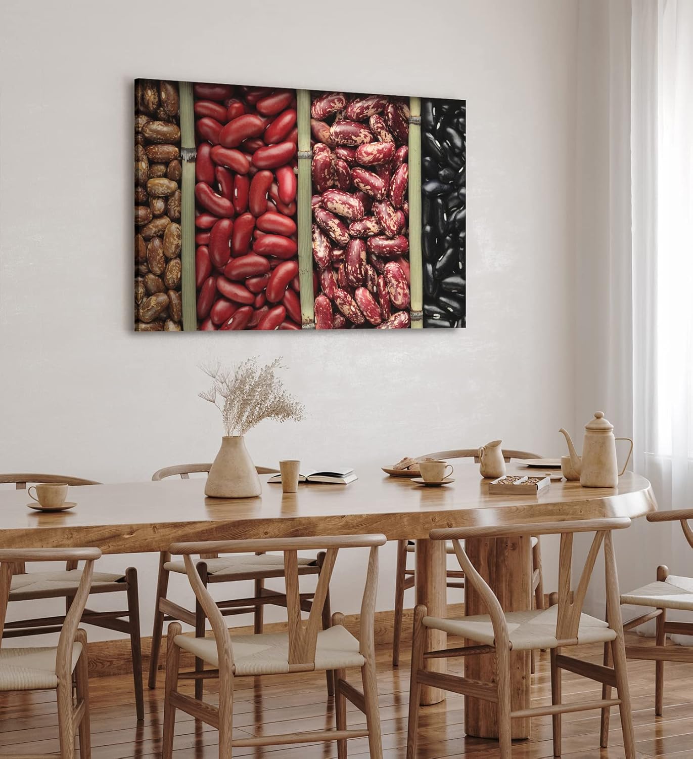 Paul Sinus Wandbild 120x80cm Bohnen Küche Essen Makrofotografie Dekorativ Fotokunst