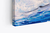 Paul Sinus Wandbild 120x80cm Welle Surfen Meer Ozean Abstrakt Kunstvoll Blau