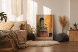 Paul Sinus Wandbild in 40x60cm Walls of Summer – Sonnendurchflutete Hausfassade mit mediterranem Balkon und impressionistischen Farbakzenten