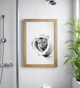 Paul Sinus Poster/Leinwandbild/Rahmenoption Lustiges Mausbild – Witzige Klo-Deko fürs Gäste-WC – Perfekt für Tierfreunde