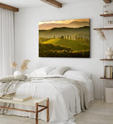 Paul Sinus Wandbild 120x80cm Toskanische Landschaft Italien Hügel Sonnenuntergang