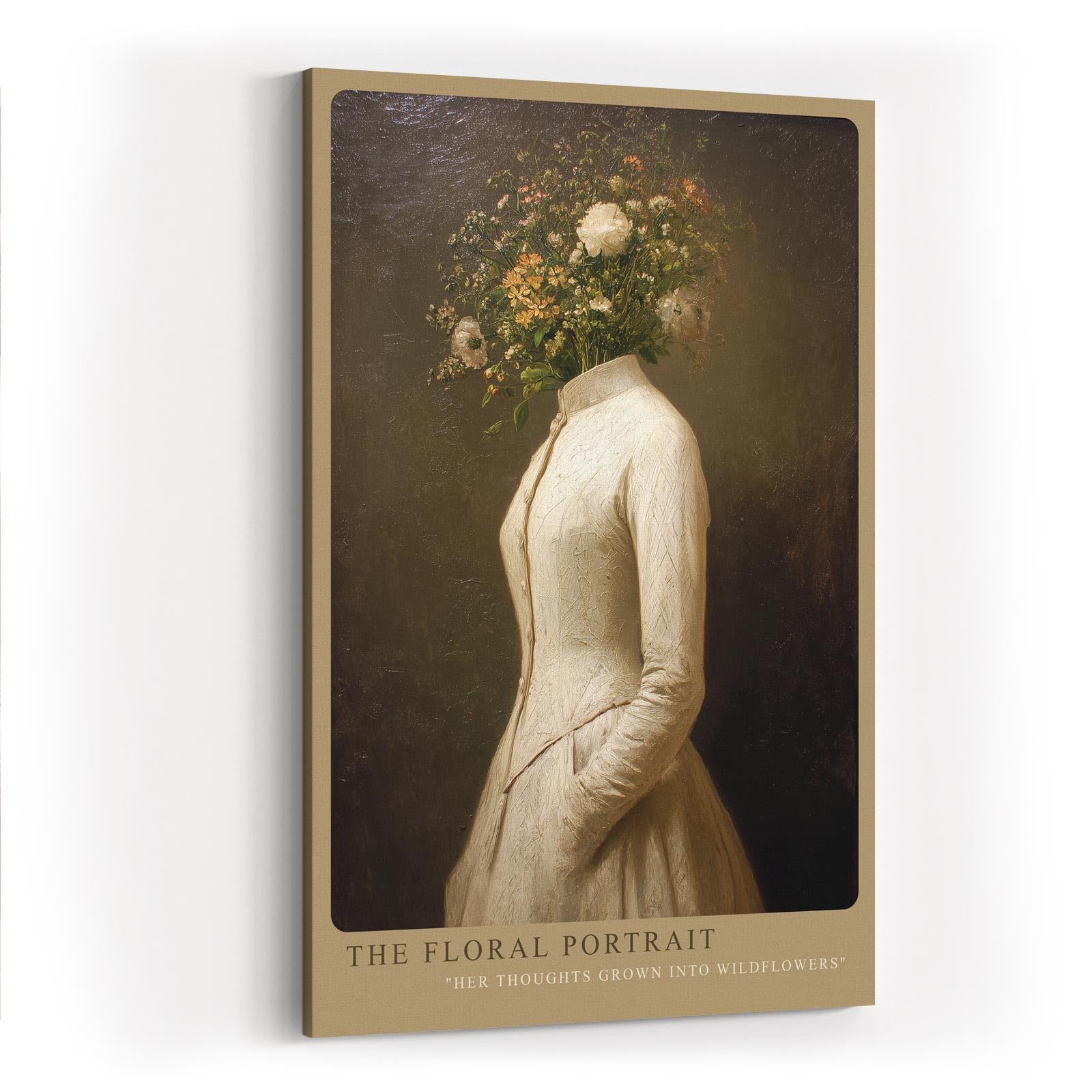 Paul Sinus Wandbild in 40x60cm The Floral Portrait – Stilvolle Kunst mit floraler Symbolik und zeitloser Eleganz