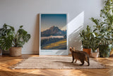 Paul Sinus Kunstdruck 40x60cm Dolomiten Italien mit Berglandschaft im Abendlicht und Weitblick