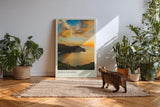 Paul Sinus Kunstdruck 40x60cm Elba Island – italienische Küste im Sonnenuntergang über dem Meer