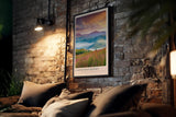 Paul Sinus Kunstdruck 40x60cm Carpathian Sunset Sonnenuntergang Berge Wiese Nebel Naturfarben Panorama