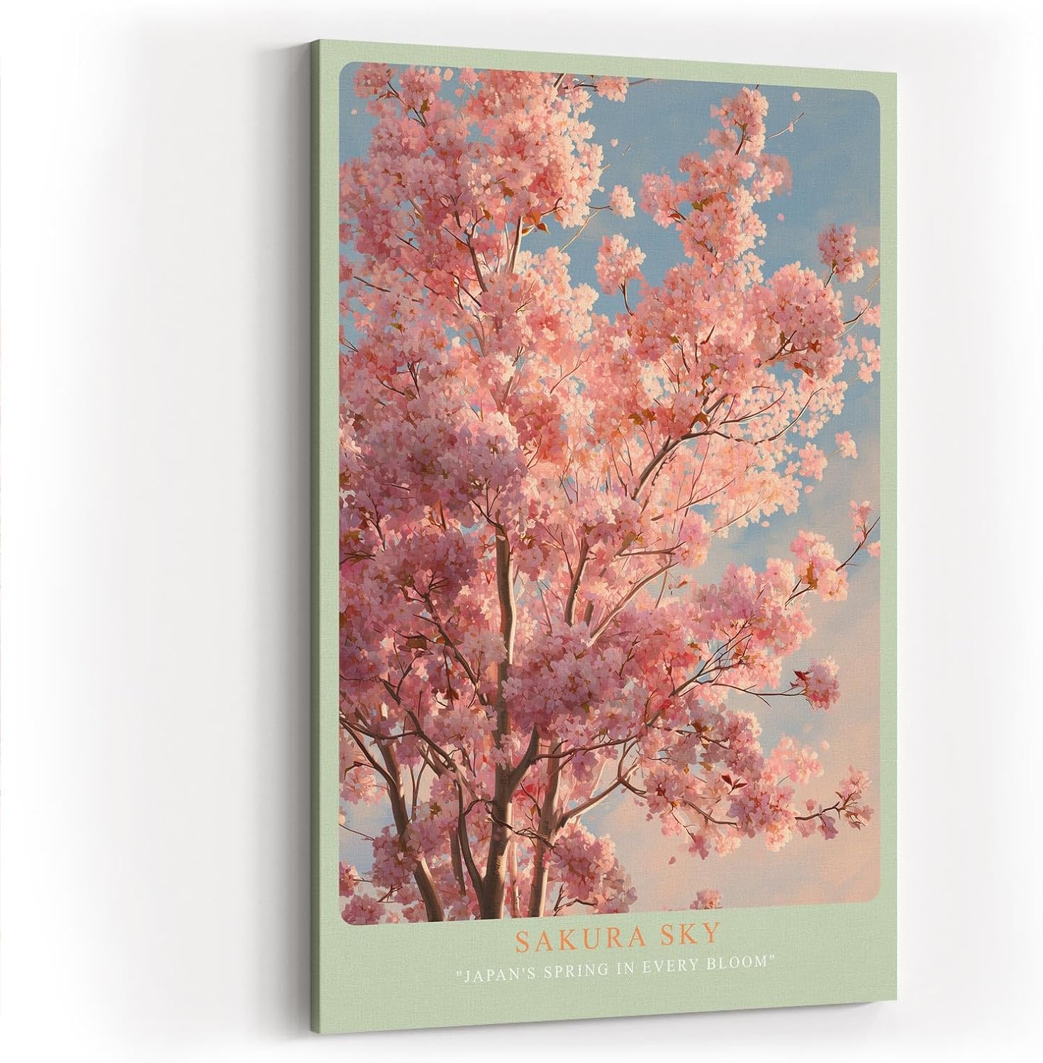 Paul Sinus Wandbild in 40x60cm Sakura Sky – prächtiger Kirschbaum in voller Blüte vor blauem Himmel