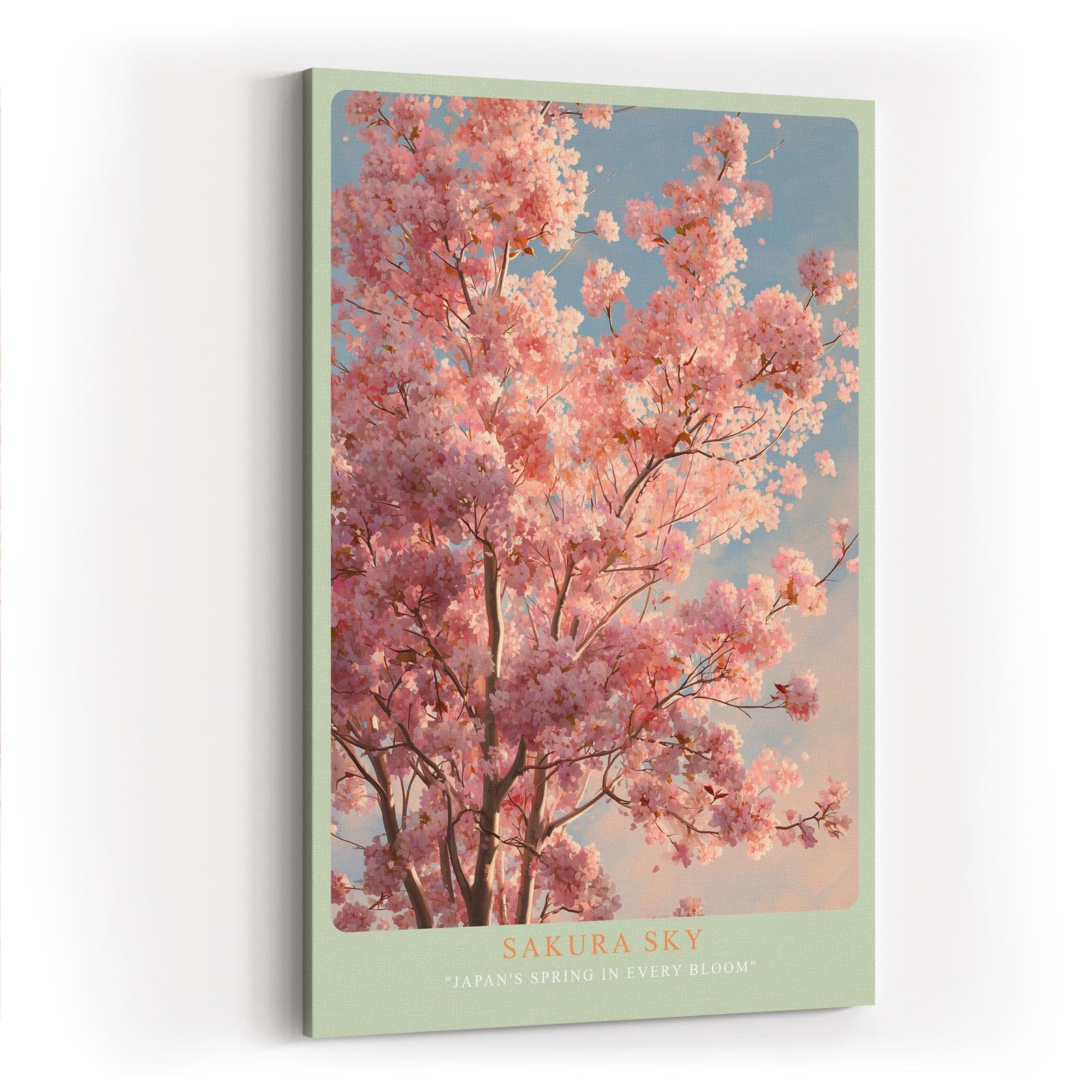 Paul Sinus Wandbild in 40x60cm Sakura Sky – prächtiger Kirschbaum in voller Blüte vor blauem Himmel