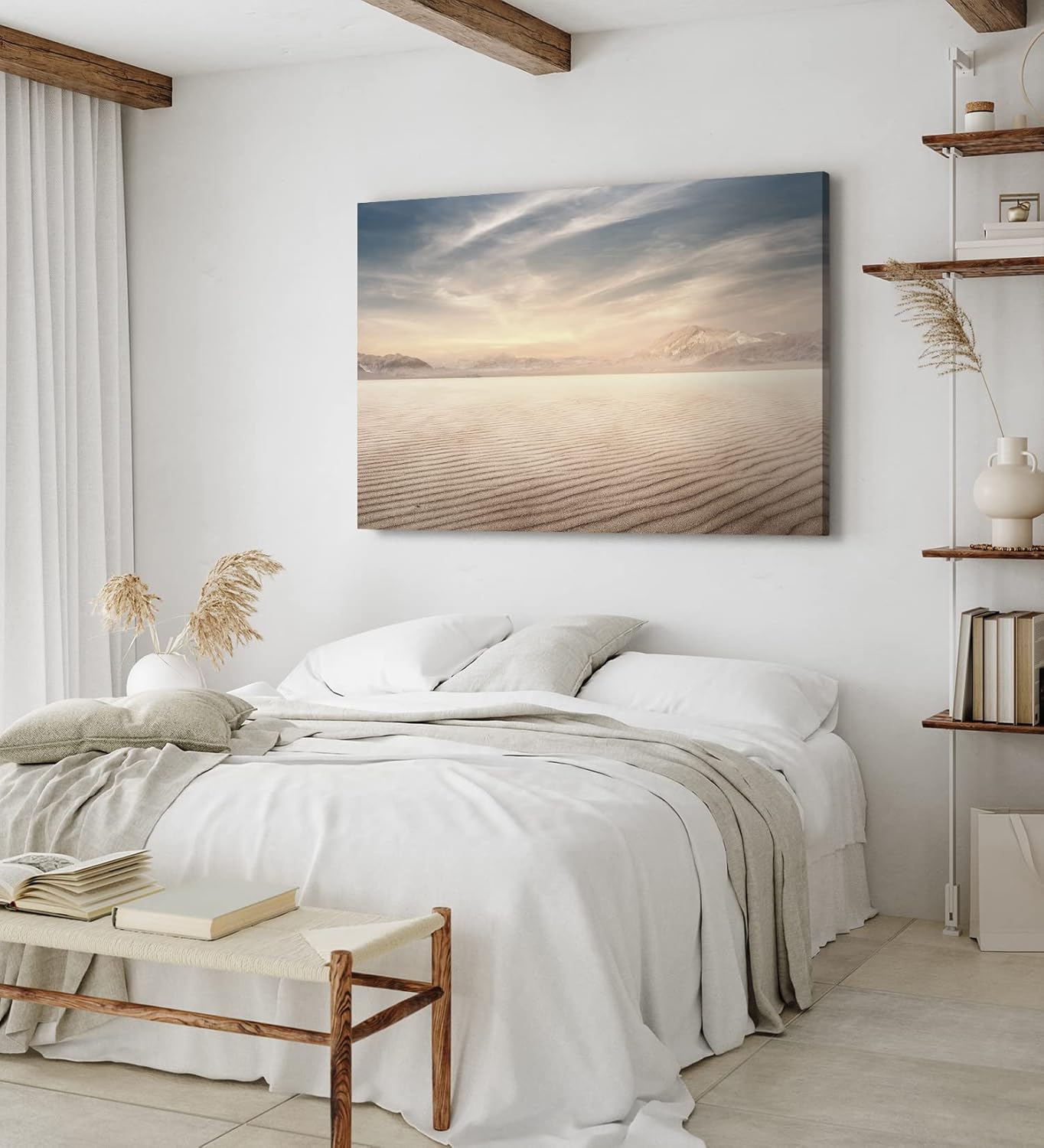 Paul Sinus Wandbild 120x80cm Wüstenlandschaft Wüste Berge Horizont Himmel Sand