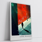 Paul Sinus Leinwandbild 80x120cm Lone Walker Leinwandbild geheimnisvolle Silhouette in urbaner Szenerie beeindruckendes Spiel aus Licht