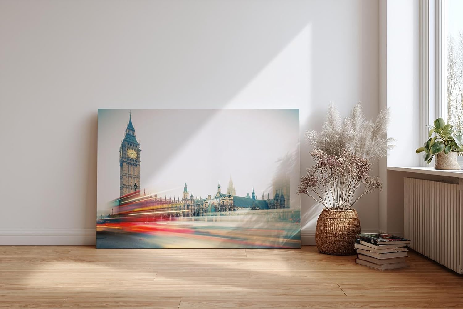 Sinus Art Wandbild 120x80cm Fotografisches London-Motiv mit Bewegungseffekt für urbanes Raumgefühl