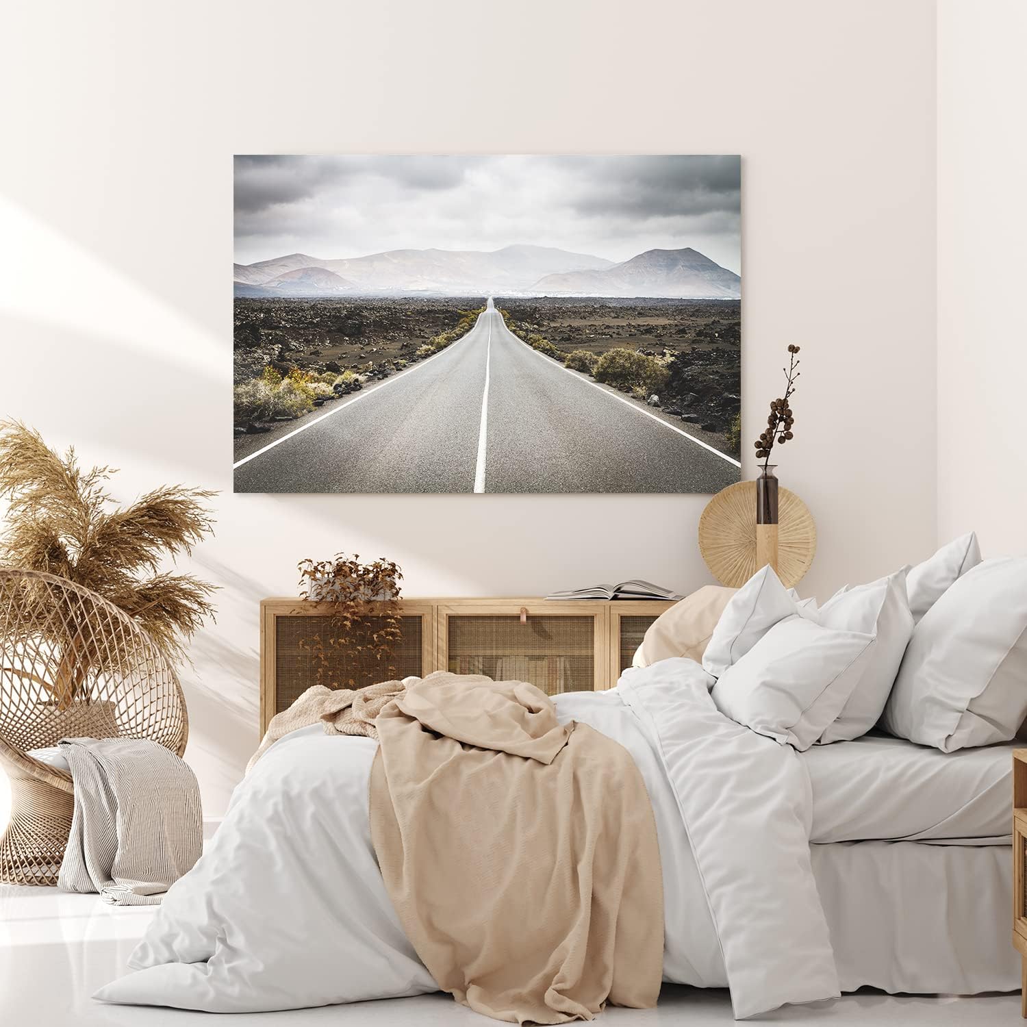 Paul Sinus Wandbild 120x80cm Straße Berge Landschaft Horizont Gebirge Wolken