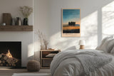 Paul Sinus Leinwandbild 80x120cm Toskana – Sanfte Hügellandschaft mit Zypressen im warmen Licht eines mediterranen Sonnenuntergangs