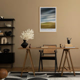 Paul Sinus Leinwandbild 40x60cm minimalistische Landschaft mit sanften Hügeln und dramatischem Himmel, beruhigende Wandkunst