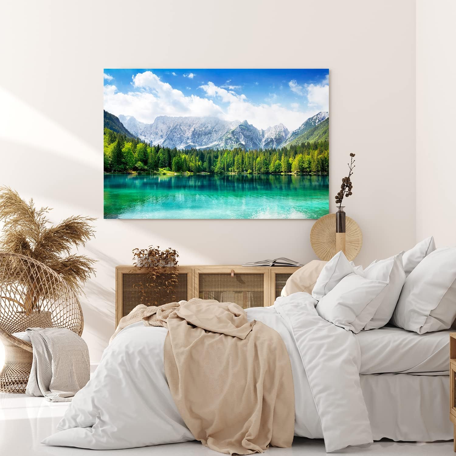 Paul Sinus Wandbild 120x80cm Alpensee See Bergsee Berge Wald Natur