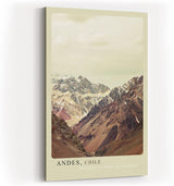 Paul Sinus Kunstdruck 40x60cm Andes – Erhabene Berglandschaft Chiles mit mineralischer Farbstruktur