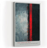 Paul Sinus Wandbild in 40x60cm The Edge of Red – Abstraktes Kunstwerk mit starkem Farbkontrast zwischen Schwarz, Grau und Rot