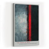 Paul Sinus Wandbild in 40x60cm The Edge of Red – Abstraktes Kunstwerk mit starkem Farbkontrast zwischen Schwarz, Grau und Rot